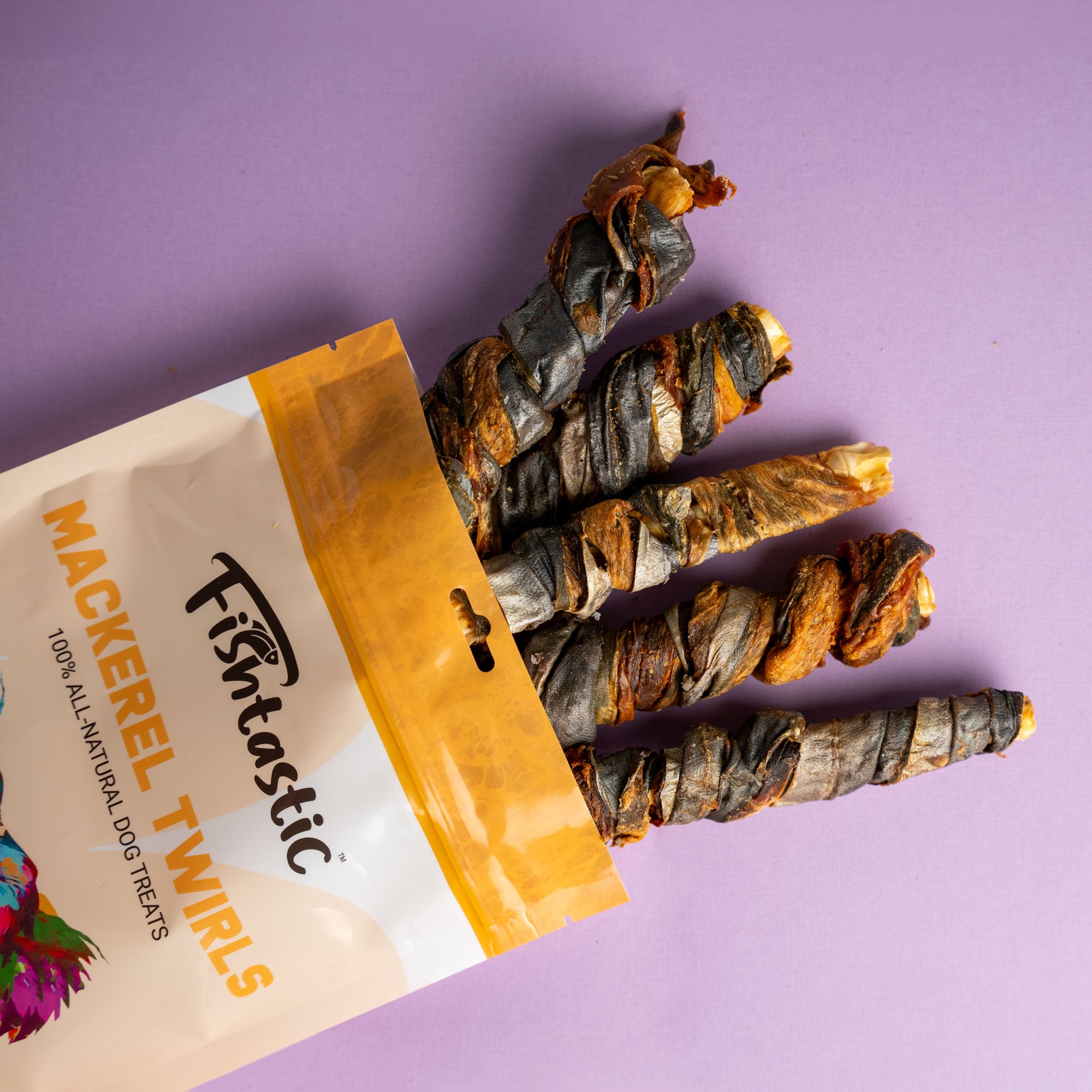Fishtastic Mackerel Twirls - Hand Crafted Chews (5 Pack)