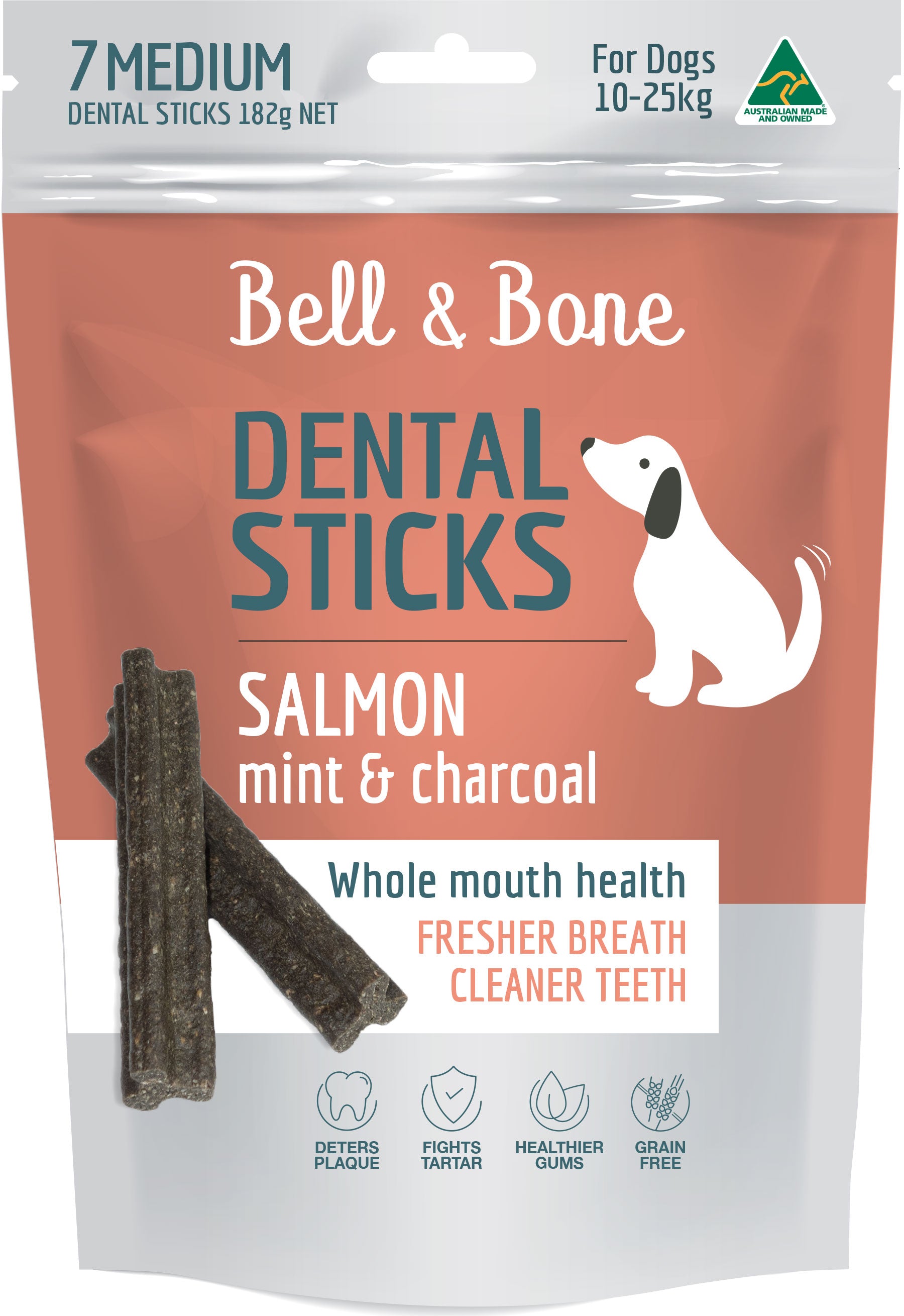 Salmon, Mint and Charcoal Dental Sticks